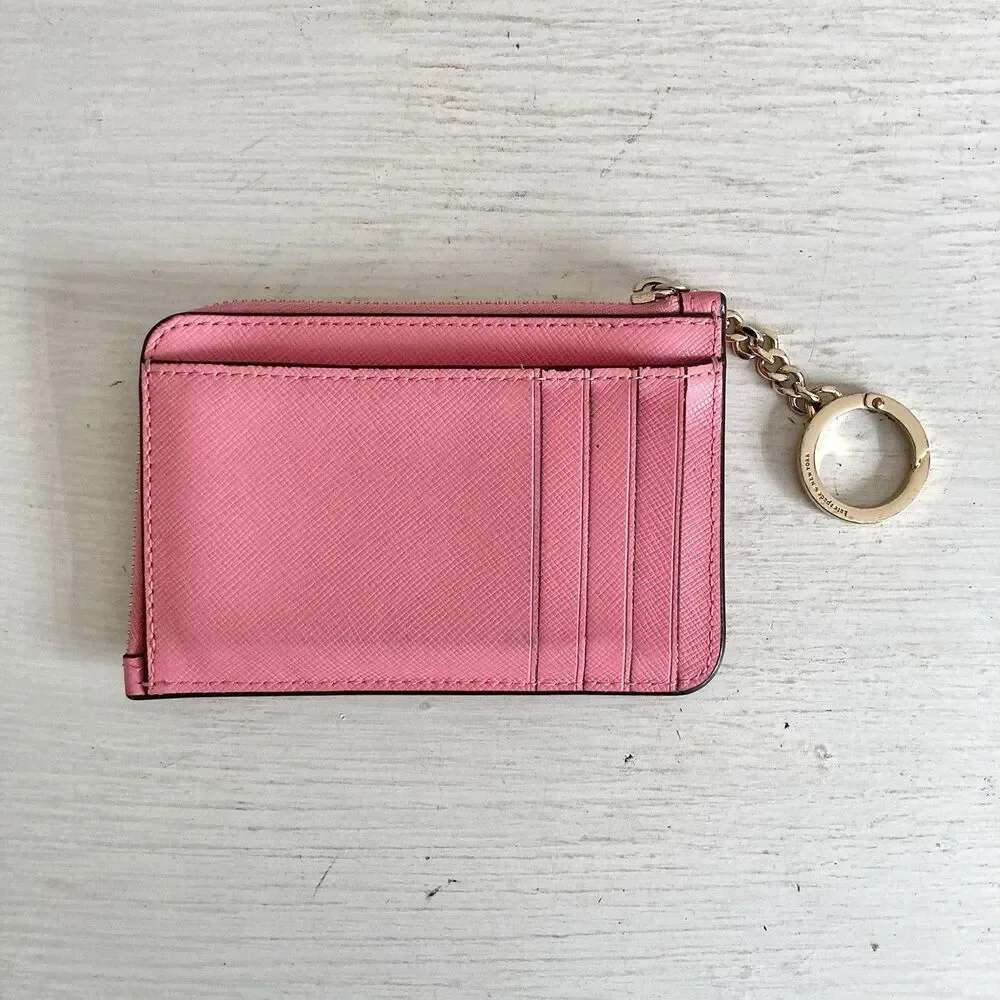 Kate Spade Madison Zip Around Card Holder Blossom Pink Minimalist Cute